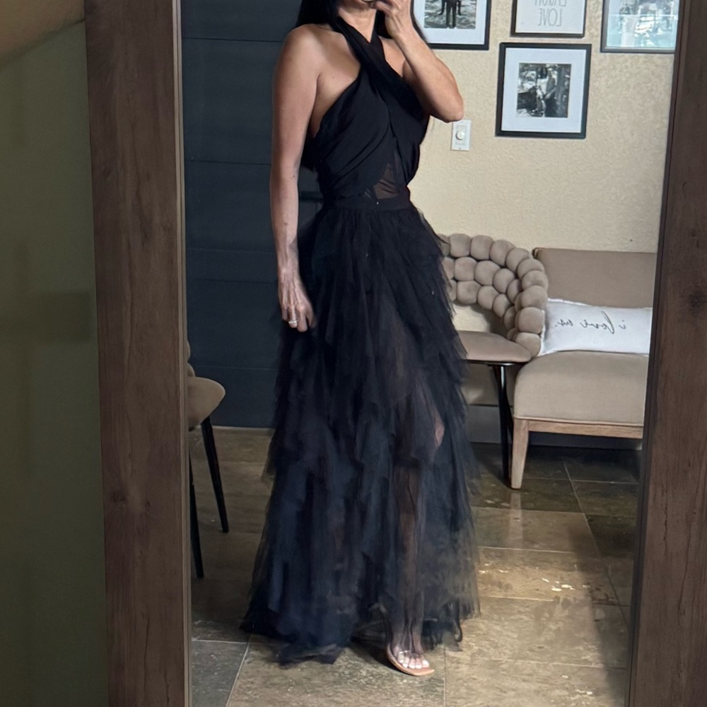 Fashion Nova Hold Me All Night Maxi Dress - Black Sz: S - Picture 10 of 16